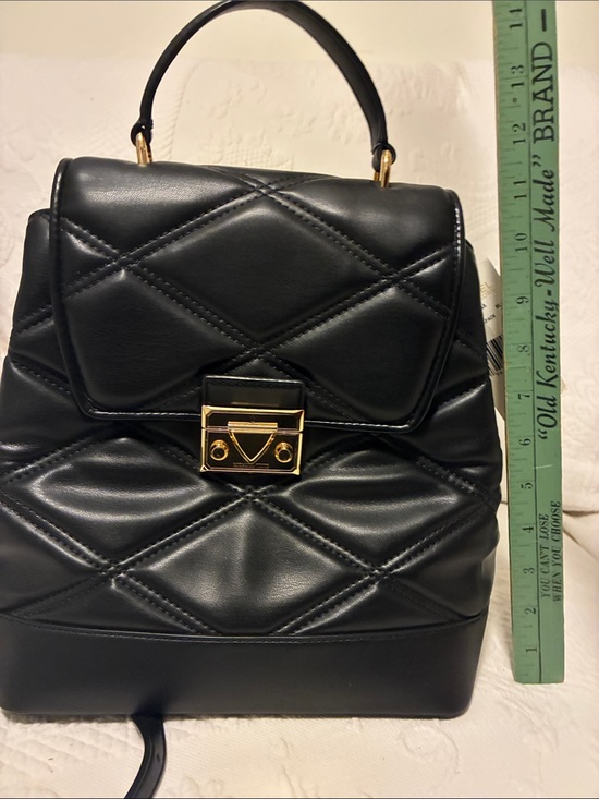 Gorgeous Michael Kors Black Quilted Backpack with Gold-Tone Hardware- NWT main image 4